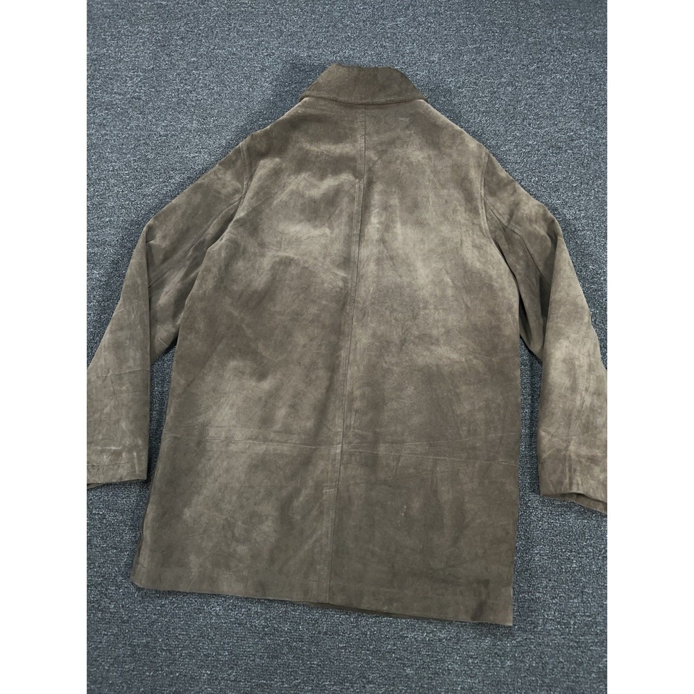 Vintage Banana Republic Brown Heavy Duty Suede Jacket Work Shirt Men's Small - Picture 2 of 7